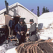 camp d'exploration d'Hydro-Québec en hiver